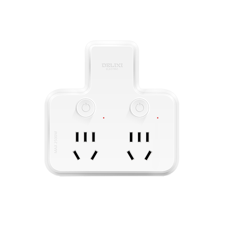 德力西CD98Z-B系列一转二分控品字形转换器 CD98Z-B2K2X/P 白色